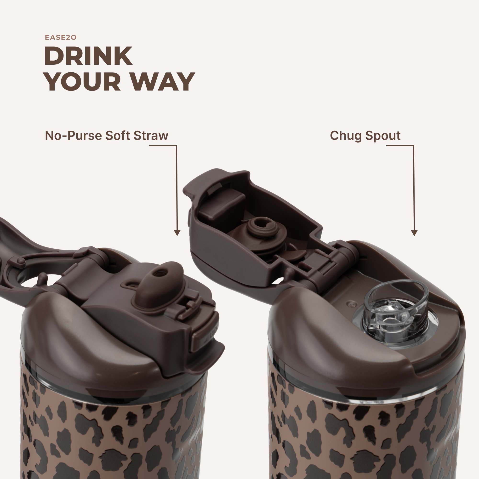 Ease2o 24oz - Brown Leopard